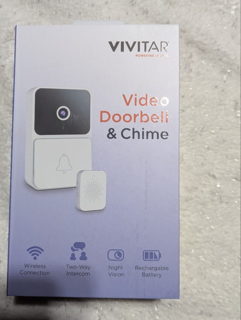 NEW Vivitar Wireless Video Doorbell & Chime WiFi Night Vision Camera